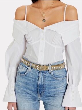Jonathan Simkhai Cold Shoulder Top
